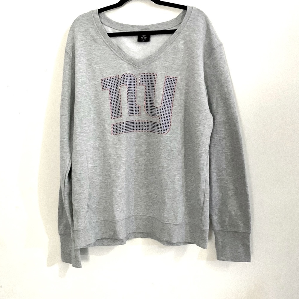 NY GIANTS 2x women’s sparkly sweatshirt